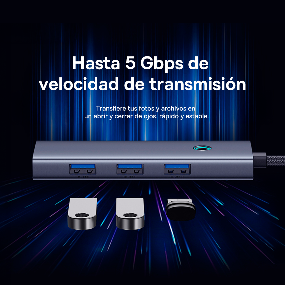 Baseus Adaptador USB-C UltraJoy de 5 puertos HUB
