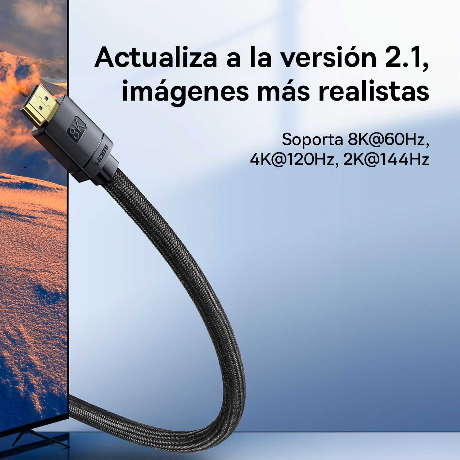 Baseus Cable adaptador HDMI 8K de alta definición