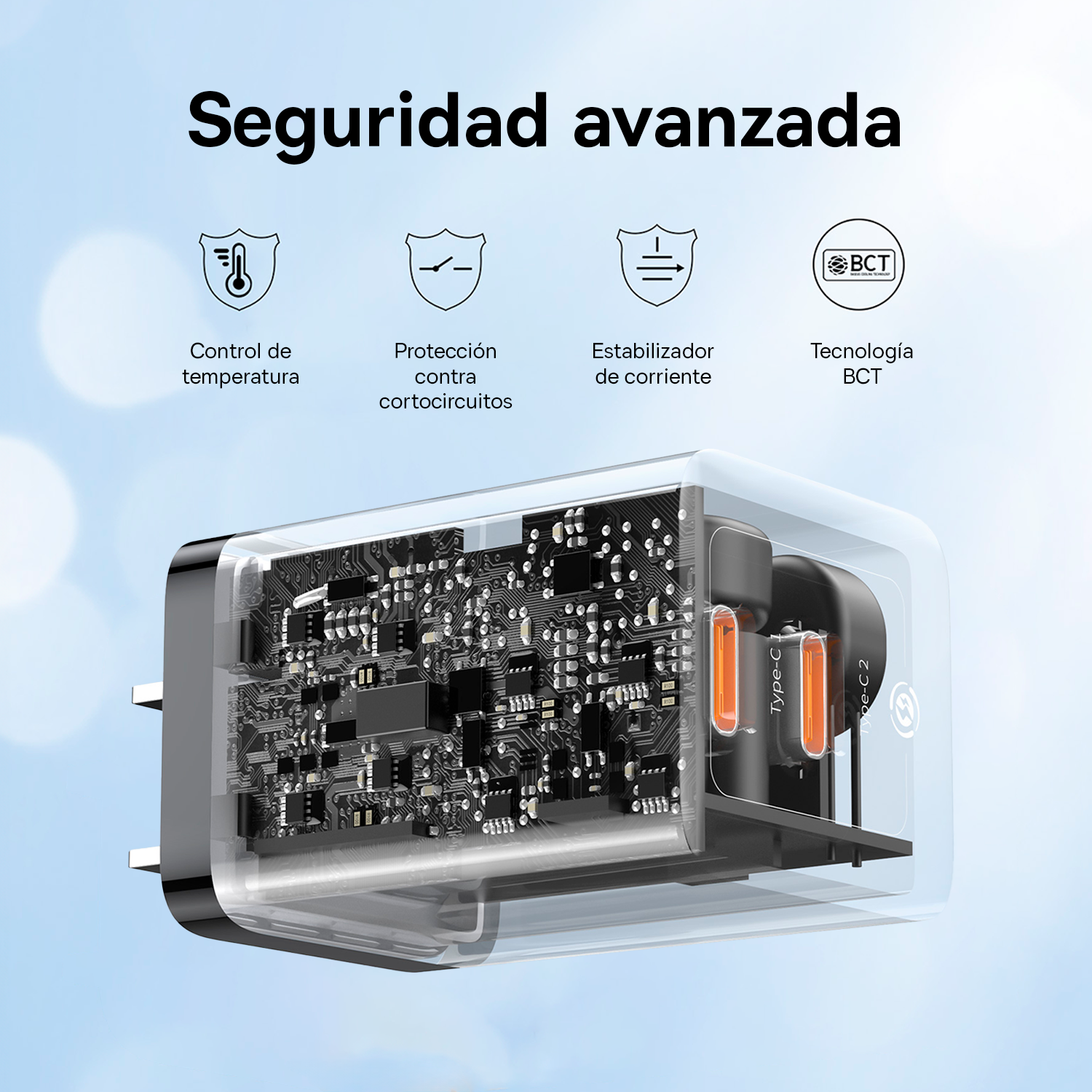 Baseus Cargador GaN5 Pro de 2 puertos USB-C de 40 W