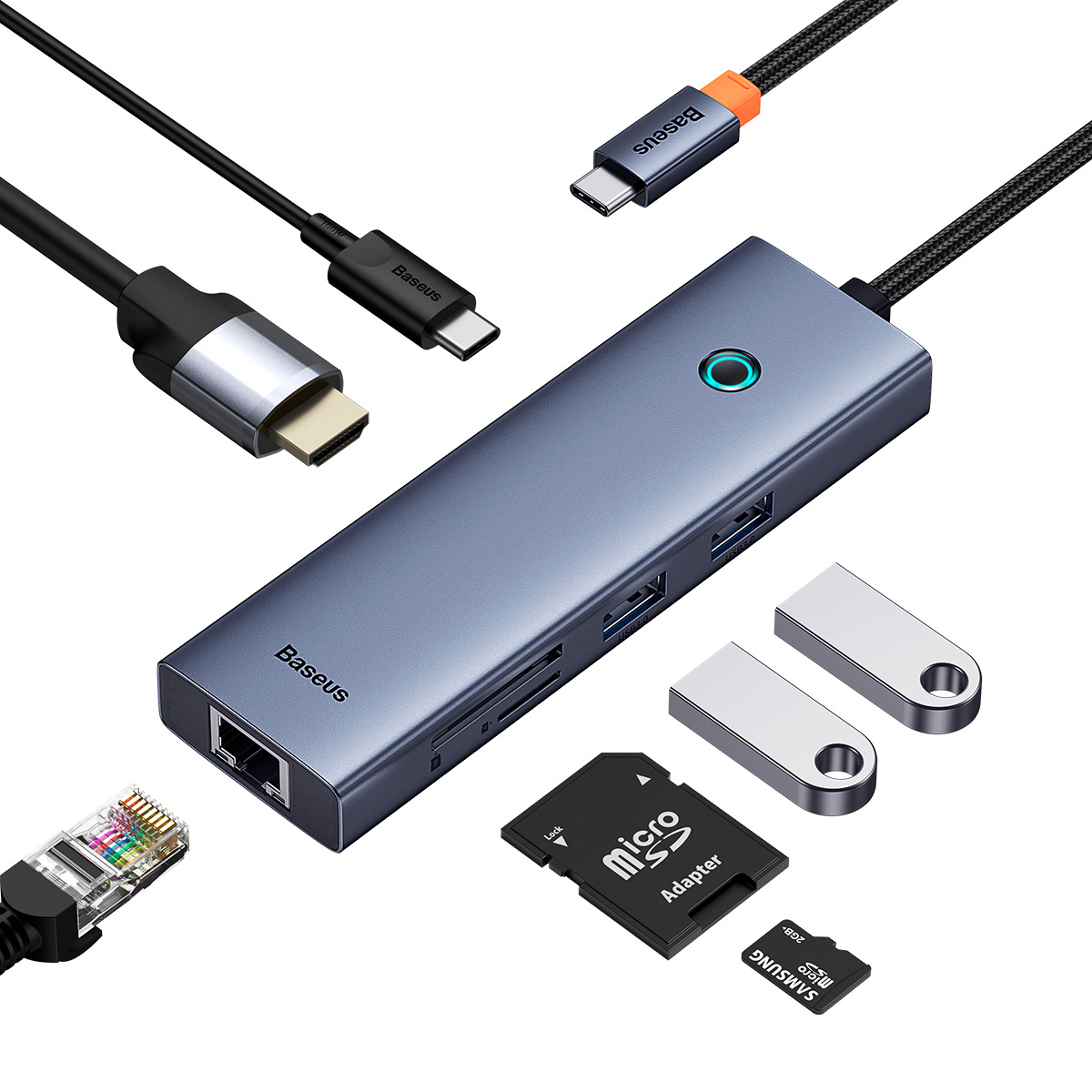Baseus Adaptador USB-C UltraJoy de 7 puertos HUB