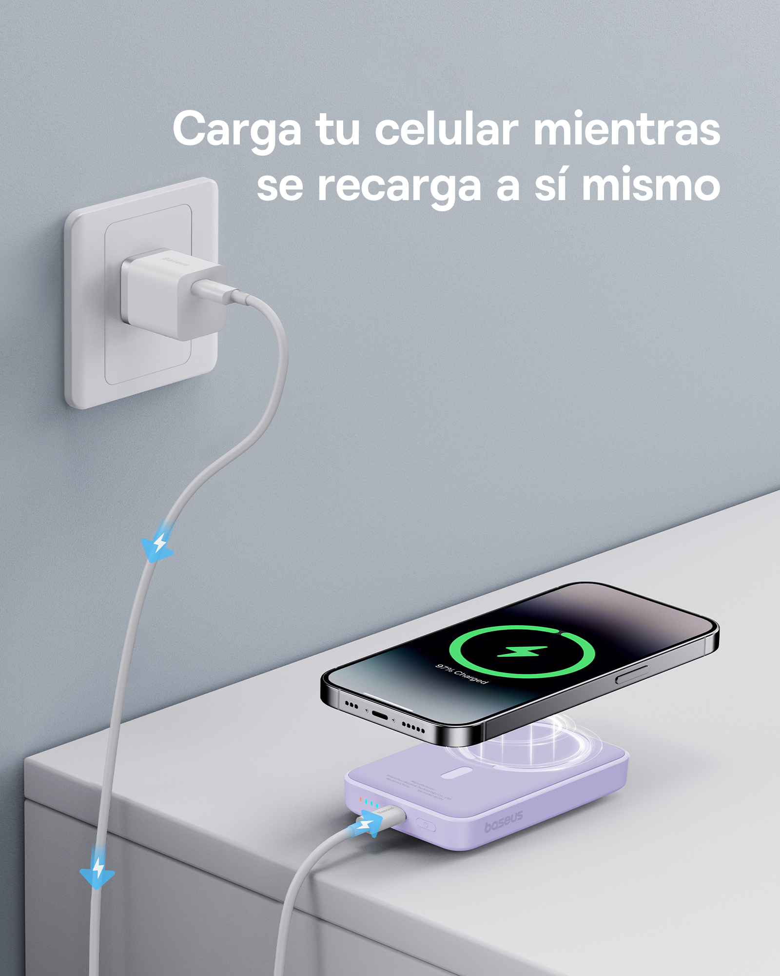 Baseus Mini Power Bank Inalámbrico Magnético 10000mAh 20W
