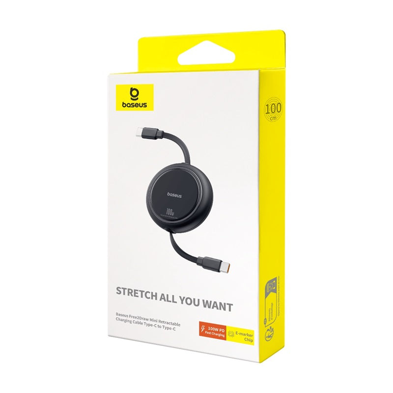 Baseus Cable Retráctil Free2Draw Mini USB-C a USB-C 100W
