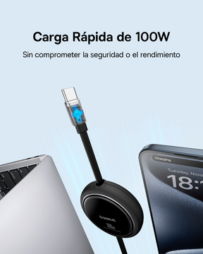 Baseus Cable Retráctil Free2Draw Mini USB-C a USB-C 100W