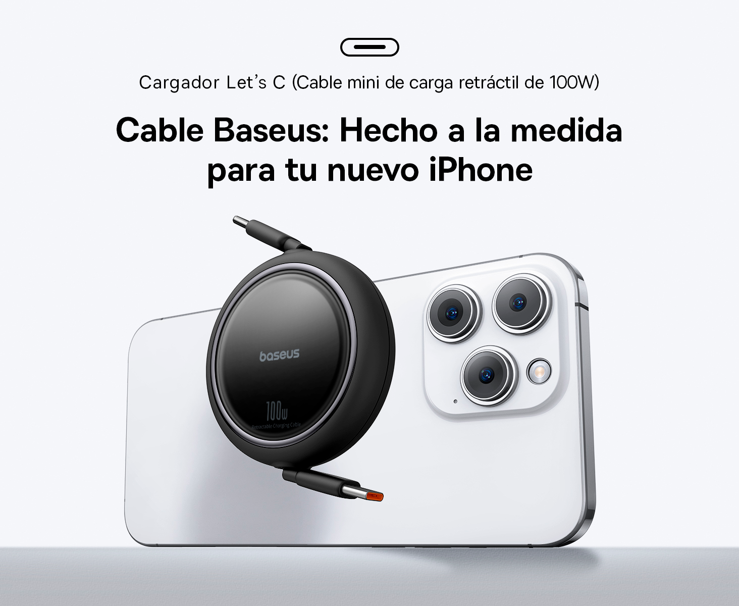 Baseus Cable Retráctil Free2Draw Mini USB-C a USB-C 100W