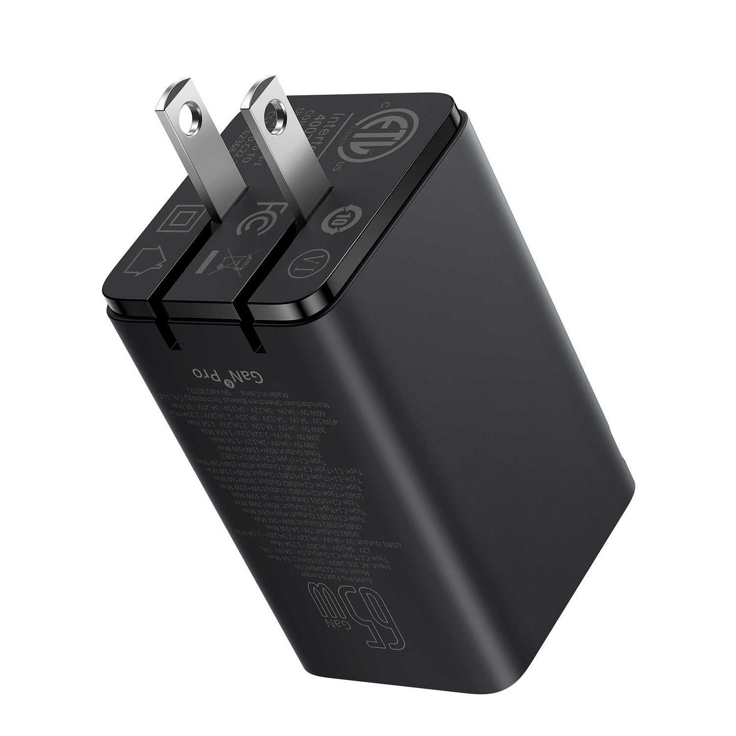Baseus GaN6 Pro Cargador rápido de 4 puertos 65W