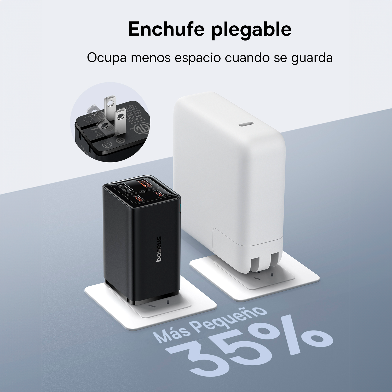 Baseus GaN6 Pro Cargador rápido de 4 puertos 65W