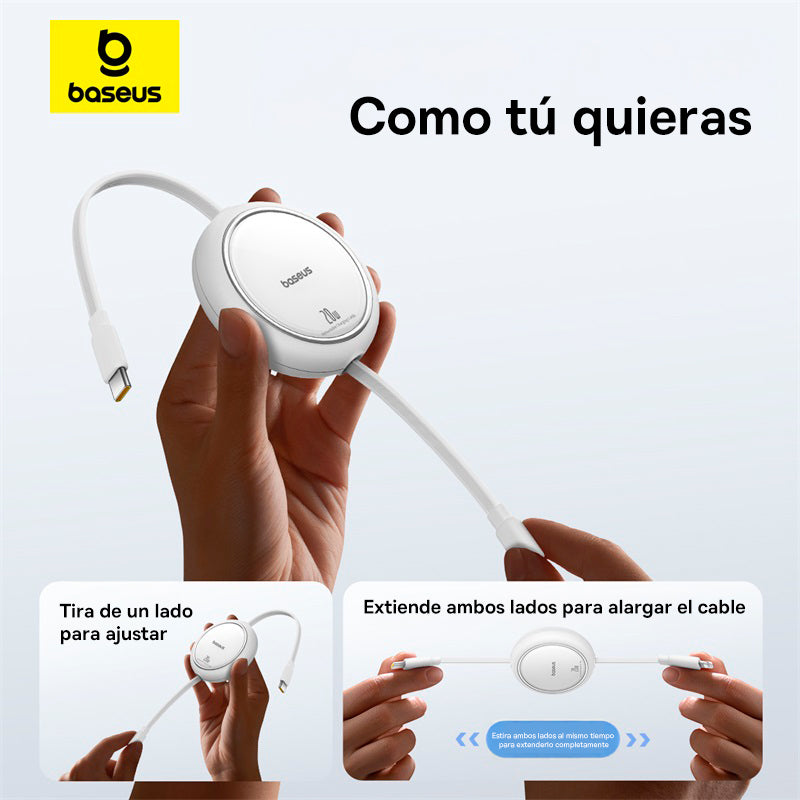 Baseus Free2Pull Cable Retráctil de USB-C a Lightning 20W