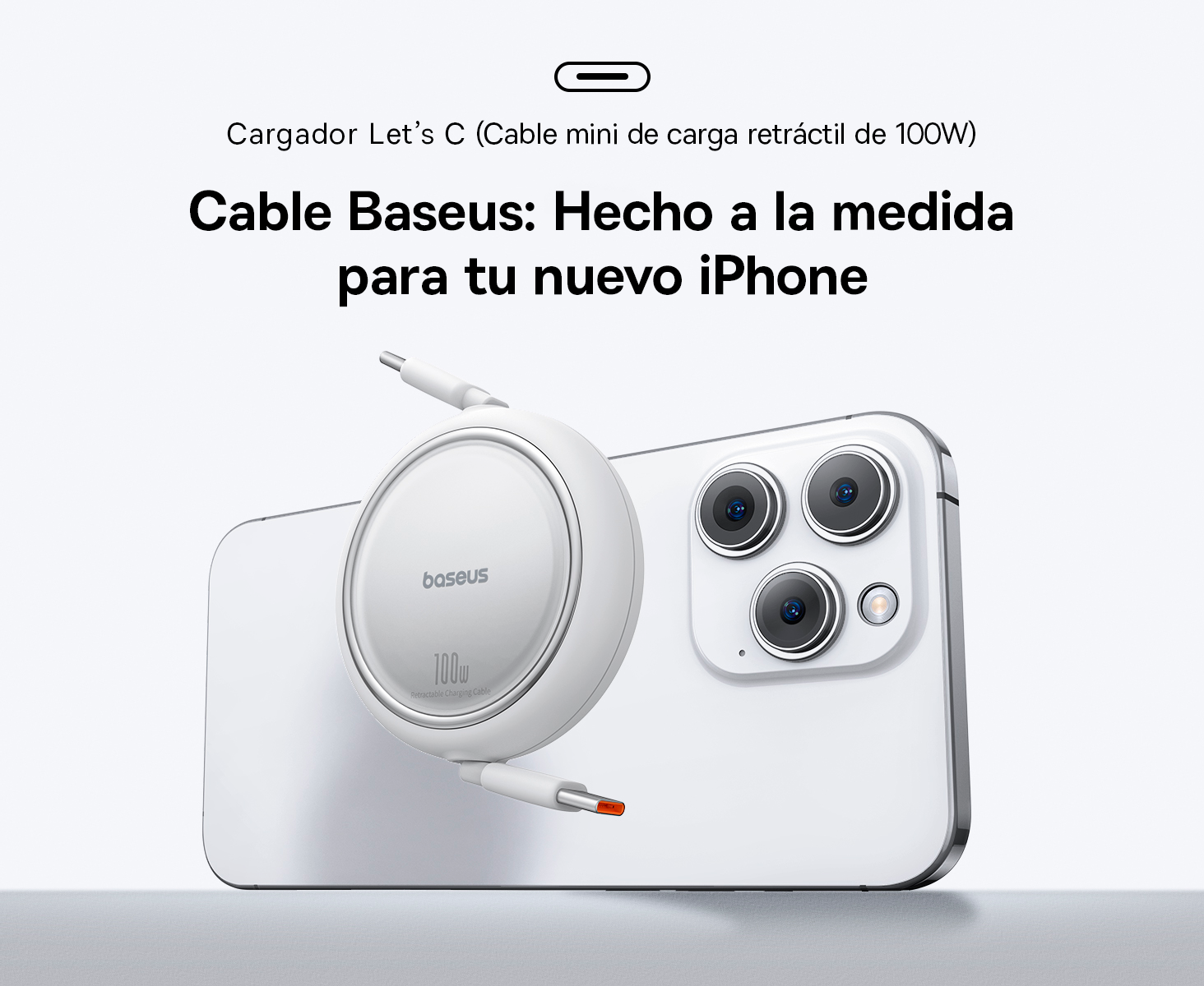 Baseus Cable Retráctil Free2Draw Mini USB-C a USB-C 100W