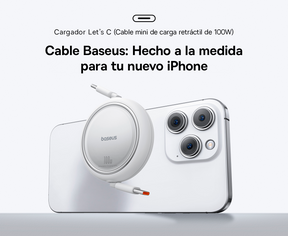 Baseus Cable Retráctil Free2Draw Mini USB-C a USB-C 100W