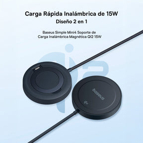Baseus Simple Mini4 Soporte de Carga Inalámbrico Magnético Qi2 15W