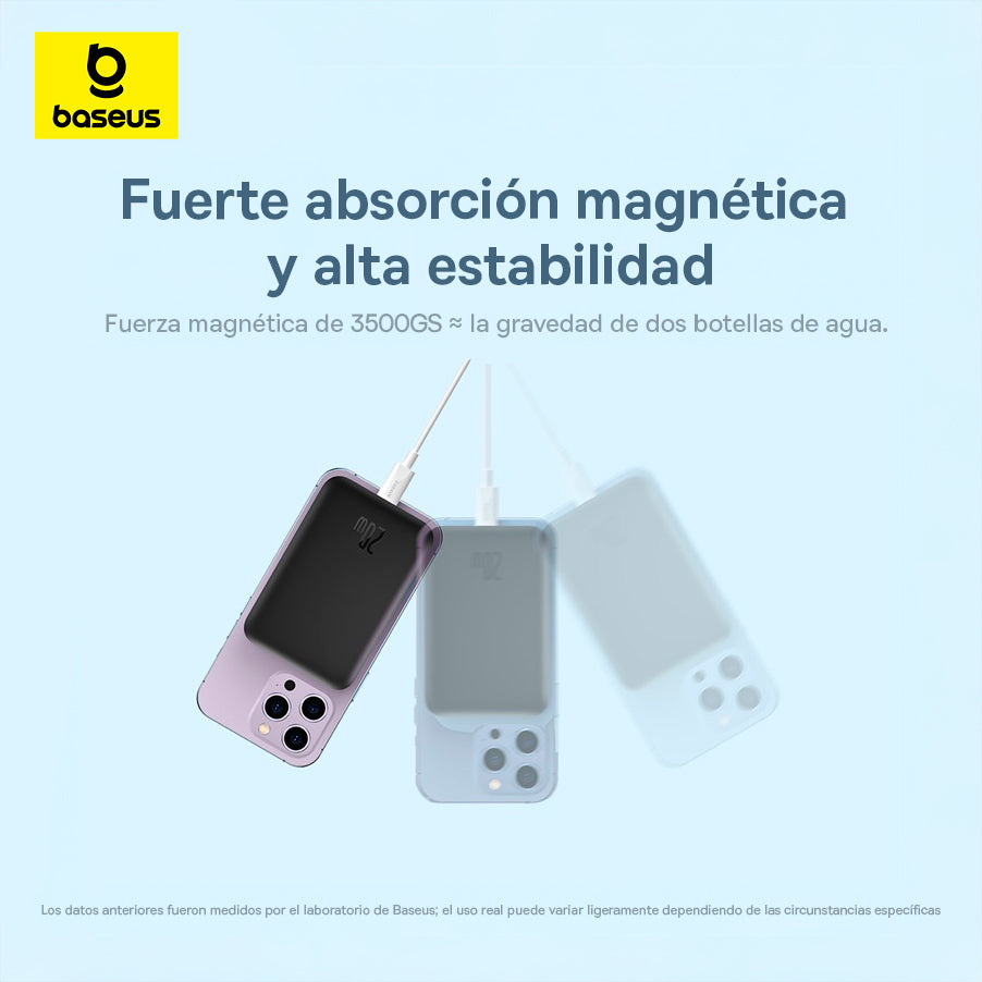 Baseus Mini Power Bank Inalámbrico Magnético 10000mAh 20W