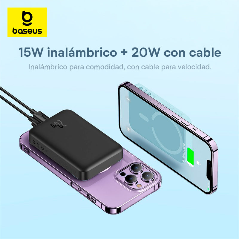 Baseus Mini Power Bank Inalámbrico Magnético 10000mAh 20W