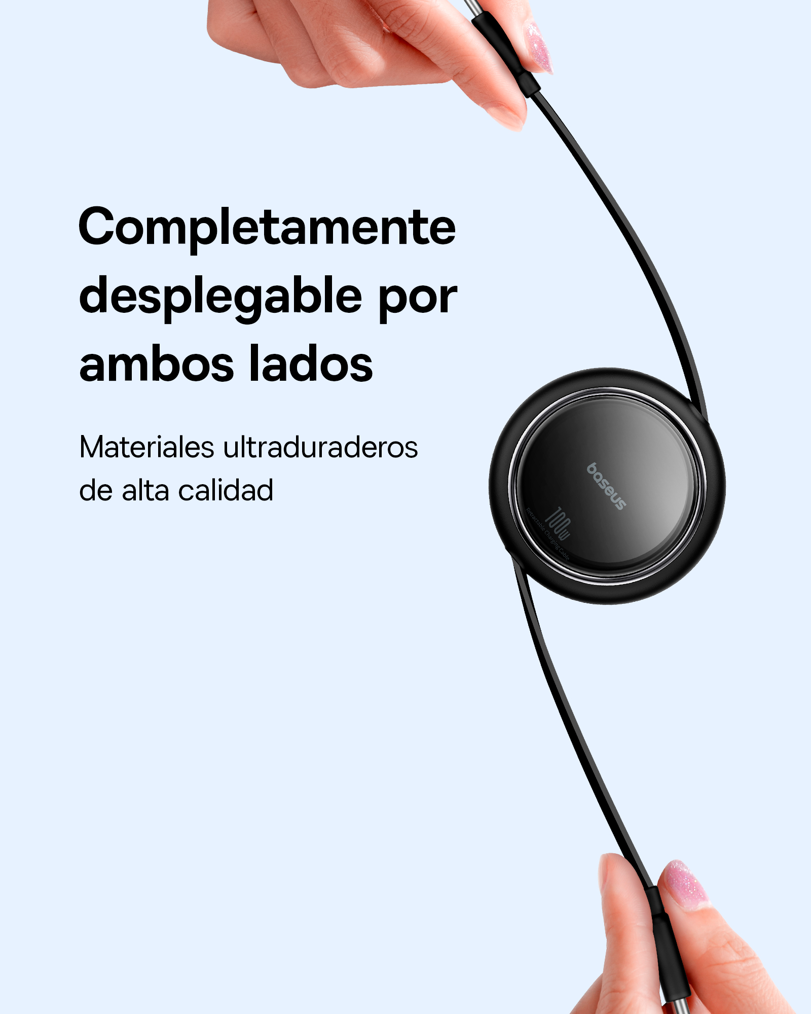 Baseus Cable Retráctil Free2Draw Mini USB-C a USB-C 100W