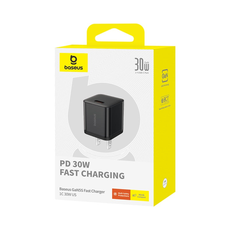 Baseus Cargador rápido GaN5S USB-C de 30W