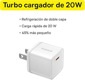 Baseus Cargador rápido GaN5S USB-C de 20W