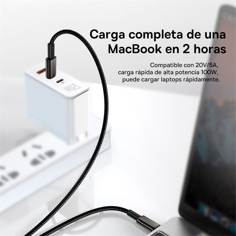 Baseus Tungsten Gold Cable USB-C a USB-C de 100W