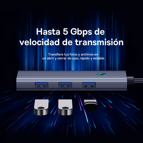 Baseus Adaptador USB-C UltraJoy de 5 puertos HUB