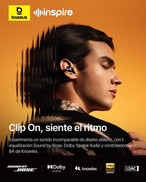 Baseus Inspire XC1 Audífonos Inalámbricos Open Ear, Sound by Bose